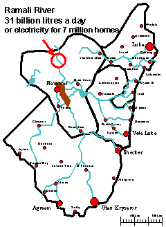 Proposed dam location