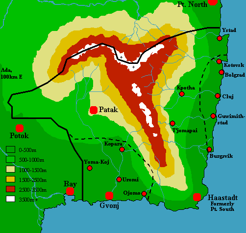 Physical map of Rovens